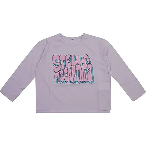 Grafikdruck Lila T-shirt - Stella Mccartney - Modalova