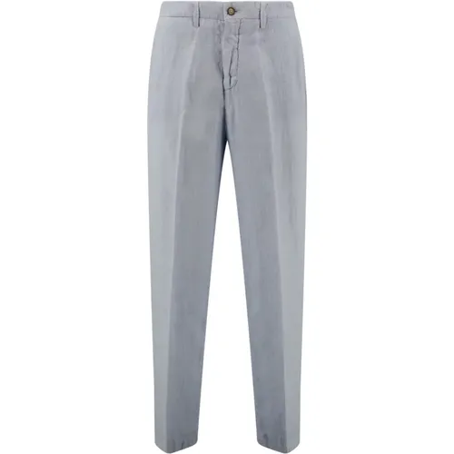 Graue Straight Mid-Rise Hose , Damen, Größe: L - Briglia - Modalova