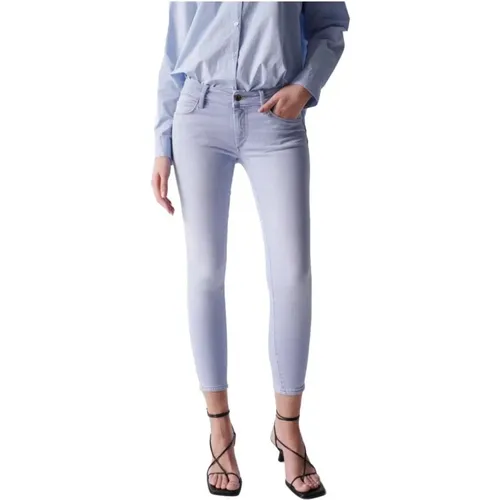 Push Up Wonder Skinny Cropped Jeans , Damen, Größe: W33 L28 - Salsa - Modalova