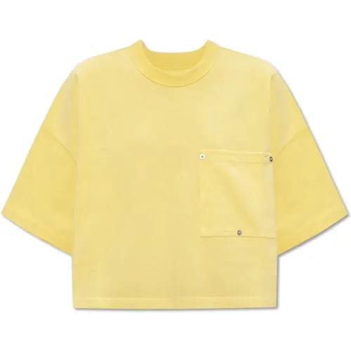 Cropped T-shirt , Damen, Größe: S - Bottega Veneta - Modalova