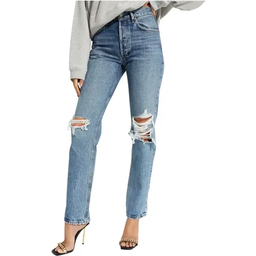 High-Waist Lana Straight Fit Jeans - Agolde - Modalova