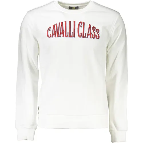 Stilvoller Bestickter Sweatshirt , Herren, Größe: 2XL - Cavalli Class - Modalova