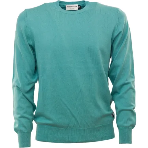 Cotton Crew Neck Sweater , male, Sizes: M, S - Roy Roger's - Modalova