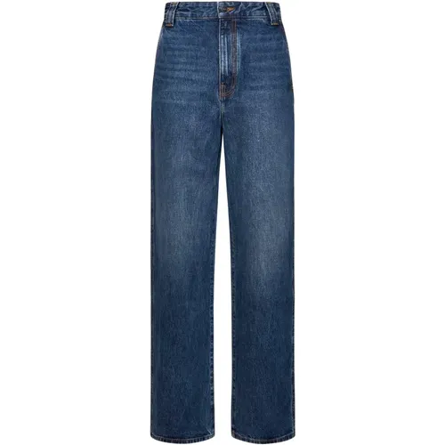 Weite Bein Dunkle Waschung Denim Jeans , Damen, Größe: W25 - Khaite - Modalova