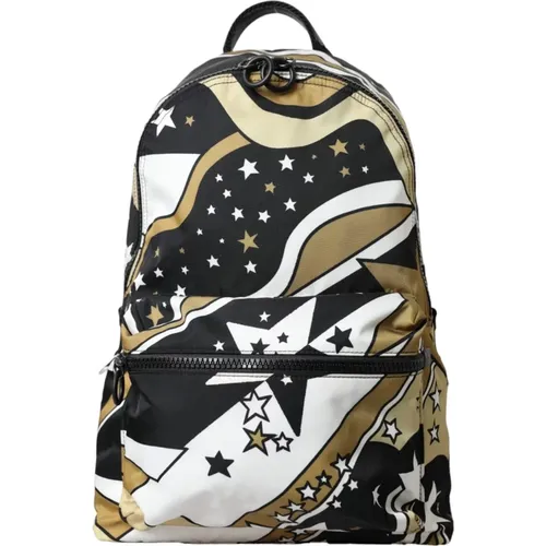 Stripes Stars Nylon Backpack Men Bag , male, Sizes: ONE SIZE - Dolce & Gabbana - Modalova