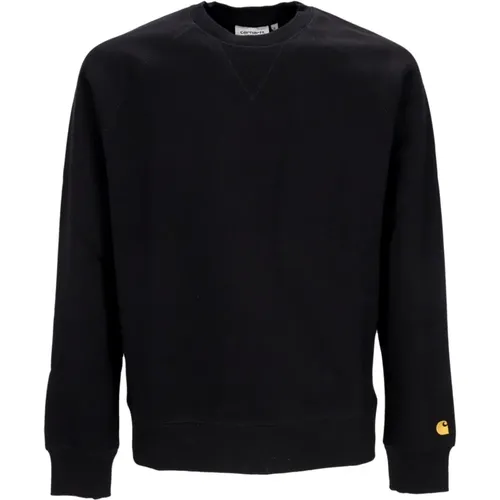 Schwarz/Gold Crewneck Sweatshirt Weiche Passform - Carhartt WIP - Modalova