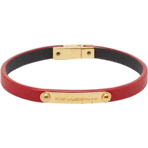 Pre-owned Leather bracelets , female, Sizes: ONE SIZE - Yves Saint Laurent Vintage - Modalova