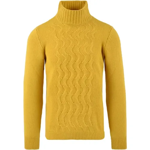 Gelbe Sweaters - Modell Giulietta 13 , Herren, Größe: XL - Daniele Alessandrini - Modalova