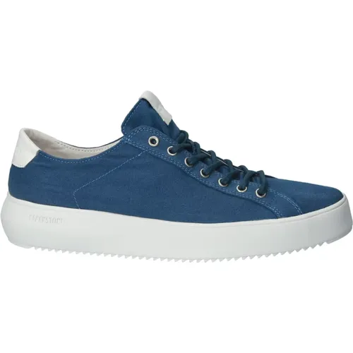 Blaue Asche Minimalistischer Sneaker , Herren, Größe: 44 EU - Blackstone - Modalova