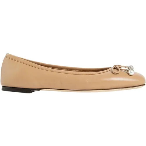 Elegant Flat Ballerinas in Biscuit , female, Sizes: 6 UK, 5 UK, 3 1/2 UK, 4 UK, 6 1/2 UK - Jimmy Choo - Modalova