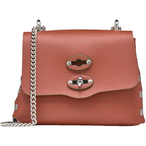 Leather crossbody bag Amar Superbaby , female, Sizes: ONE SIZE - Zanellato - Modalova