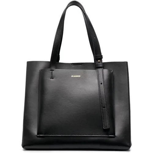 Elegant Leather Tote Bag , female, Sizes: ONE SIZE - Jil Sander - Modalova