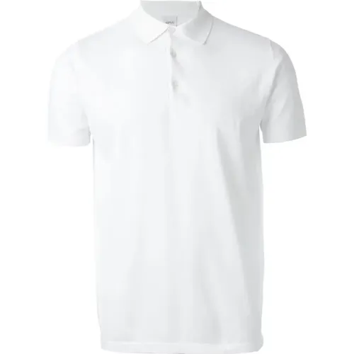 Weißes Polo-Shirt Erhöht Casual-Stil , Herren, Größe: M - Aspesi - Modalova