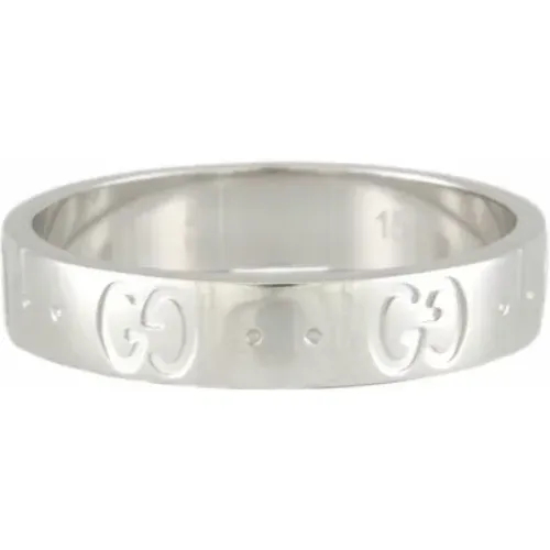 Pre-owned White Gold rings , female, Sizes: ONE SIZE - Gucci Vintage - Modalova