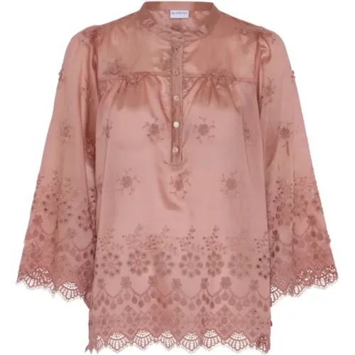 Rose Blouse with Lace Details , female, Sizes: 2XL, S, L, XL, M - IN Front - Modalova