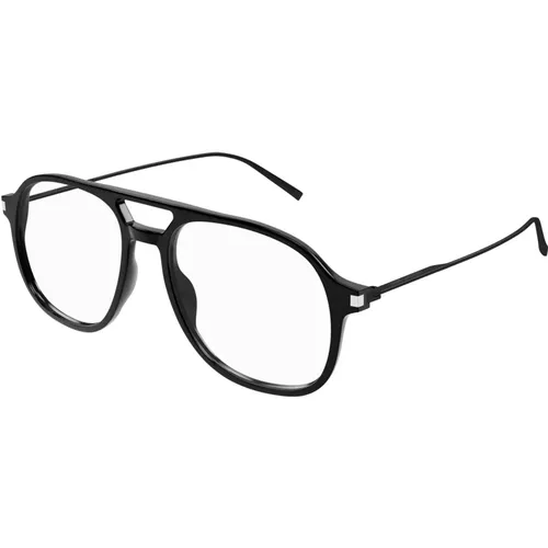 Schwarze Brillengestelle , Damen, Größe: 55 MM - Saint Laurent - Modalova