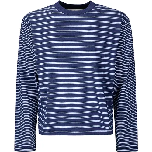 Striped Long Sleeve Mockneck T-Shirt , male, Sizes: L, XL - Brain Dead - Modalova