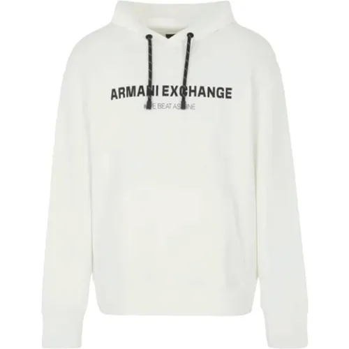 Hooded Sweatshirt with Chest Print , male, Sizes: XS, S, L, XL - Armani Exchange - Modalova