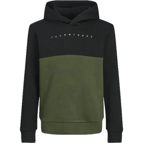 Blockierter Sweatshirt Schwarz Grün - jack & jones - Modalova