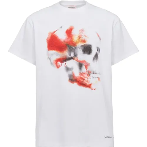 Punk Skull Graphic Print T-shirt , male, Sizes: XL - alexander mcqueen - Modalova