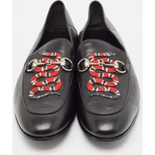 Pre-owned Leather flats , male, Sizes: 10 1/2 UK - Gucci Vintage - Modalova