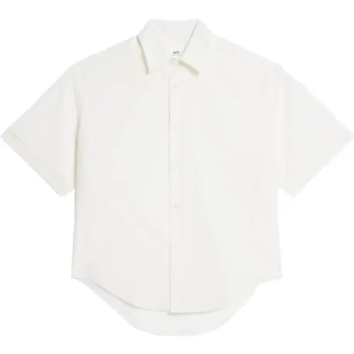 Clic Box Fit Cotton Shirt , female, Sizes: L, S - Ami Paris - Modalova