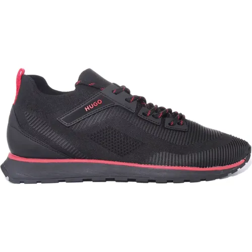 Red Retro Trainers Men , male, Sizes: 9 UK, 8 UK - Hugo Boss - Modalova