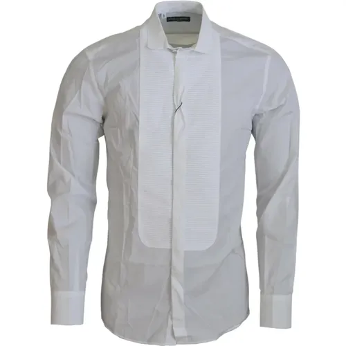 Cotton Long Sleeves Formal Shirt , male, Sizes: XL - Dolce & Gabbana - Modalova