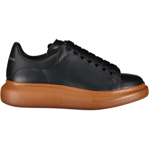 Leder Sneakers, Runde Zehenkappe , Herren, Größe: 39 EU - alexander mcqueen - Modalova