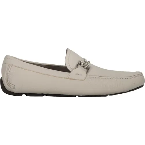 Körniges Leder Loafers mit Gancini-Detail , Herren, Größe: 39 EU - Salvatore Ferragamo - Modalova