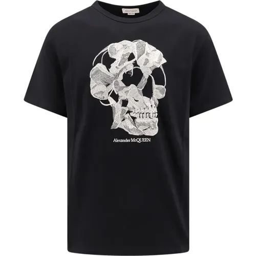 Skull Embroidered T-Shirt , male, Sizes: M, S, XL - alexander mcqueen - Modalova