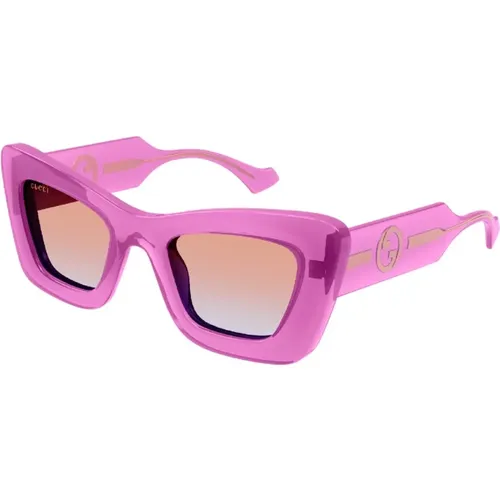 Stylish Sunglasses in Color 003 , female, Sizes: 49 MM - Gucci - Modalova