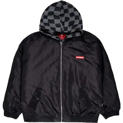 Graue Urban Jacke , Herren, Größe: S - SPRAYGROUND - Modalova