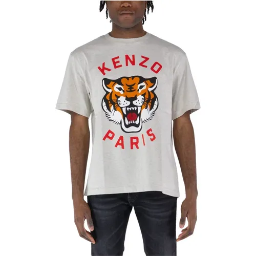 Lucky Tiger Oversize T-Shirt , Damen, Größe: L - Kenzo - Modalova