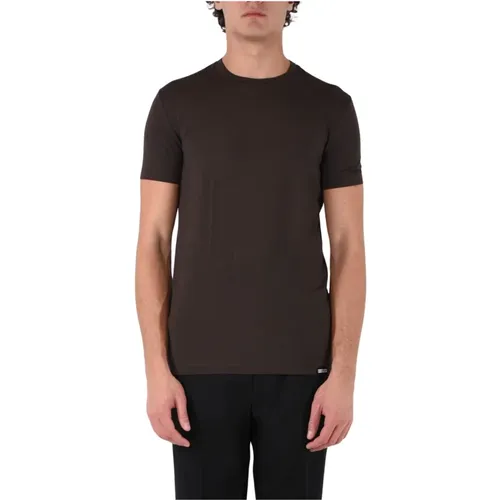 Cotton T-shirt with Logo Print , male, Sizes: L, M, 2XL, XL - Dsquared2 - Modalova