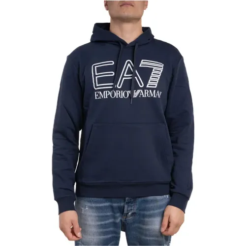 Clean Design Hooded Sweatshirt , male, Sizes: XL - Emporio Armani EA7 - Modalova