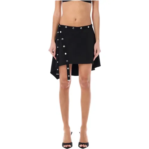 Snap Mini Skirt , female, Sizes: S - The Attico - Modalova