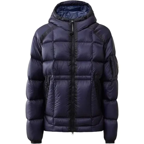 Blaue Shell-Kapuzenjacke - C.P. Company - Modalova