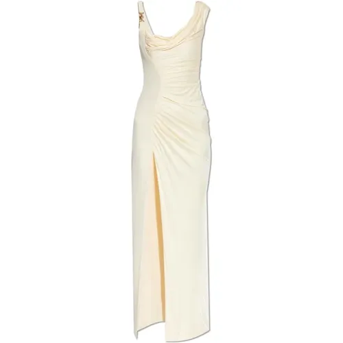 Kleid mit einem Frontschlitz - Versace - Modalova