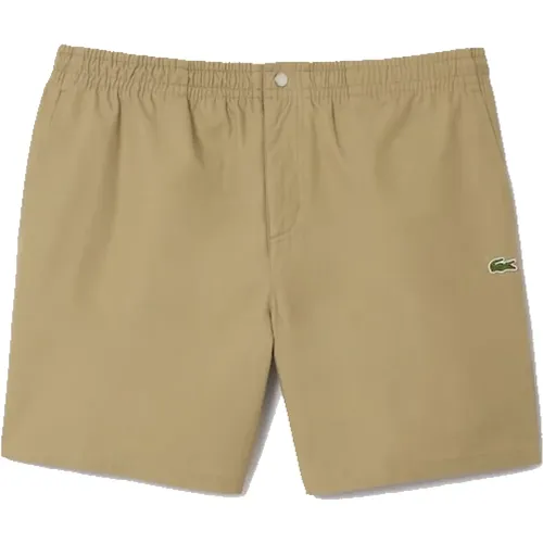 Relaxed Fit Baumwoll-Popeline-Shorts , Herren, Größe: S - Lacoste - Modalova