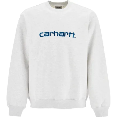 Bestickter Logo Crewneck Sweatshirt , Herren, Größe: M - Carhartt WIP - Modalova