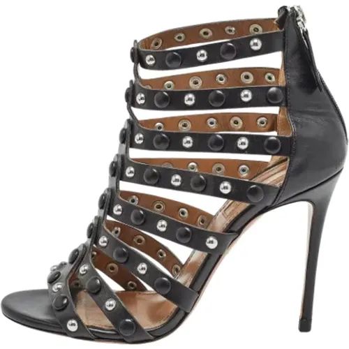 Pre-owned Leather sandals , female, Sizes: 3 UK - Aquazzura Pre-owned - Modalova