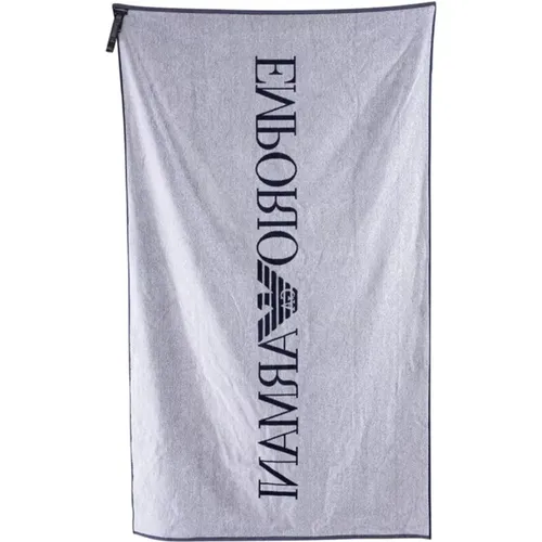 Cotton Towelling Beach Towel , male, Sizes: ONE SIZE - Emporio Armani - Modalova