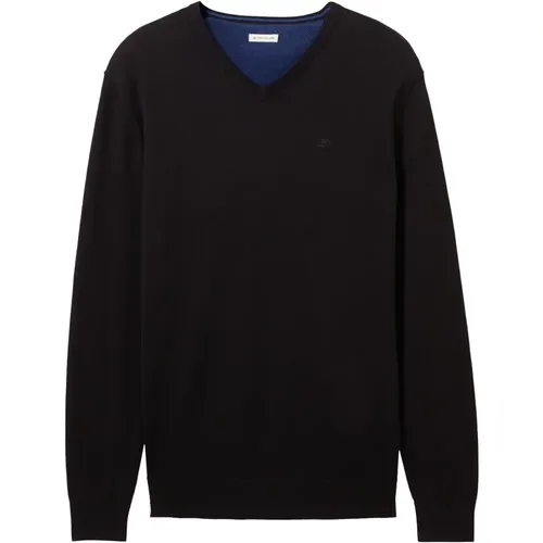 Herren V-Ausschnitt Basic Pullover , Herren, Größe: 3XL - Tom Tailor - Modalova
