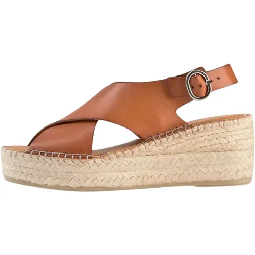 Summer Orchid Leather Wedge Heel , female, Sizes: 7 UK, 4 UK, 6 UK - Shoe the Bear - Modalova