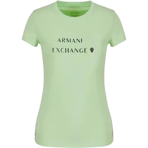 Basic Tee , female, Sizes: XS, S - Armani Exchange - Modalova