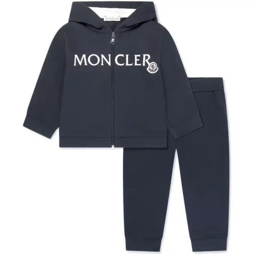 Blaues Kinder Trainingsanzug Set - Moncler - Modalova