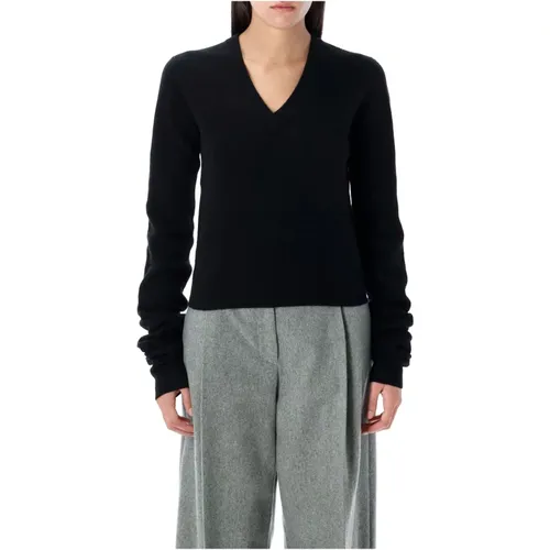 Knit V-Neck Sweater Aw24 , female, Sizes: XS, M, S - The Garment - Modalova