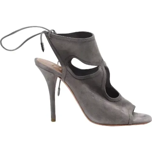 Pre-owned Suede heels , female, Sizes: 4 1/2 UK - Aquazzura Pre-owned - Modalova