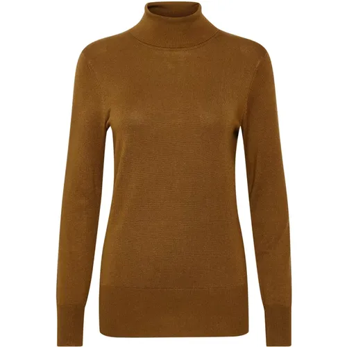 Roll Neck Knit Toffee , female, Sizes: L, 2XL, S, M, XS - Kaffe - Modalova